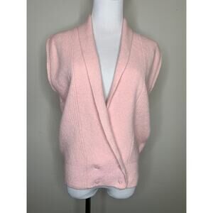 JH Collectibles Pink 90s Angora Wool Sweater Vest Sz Medium